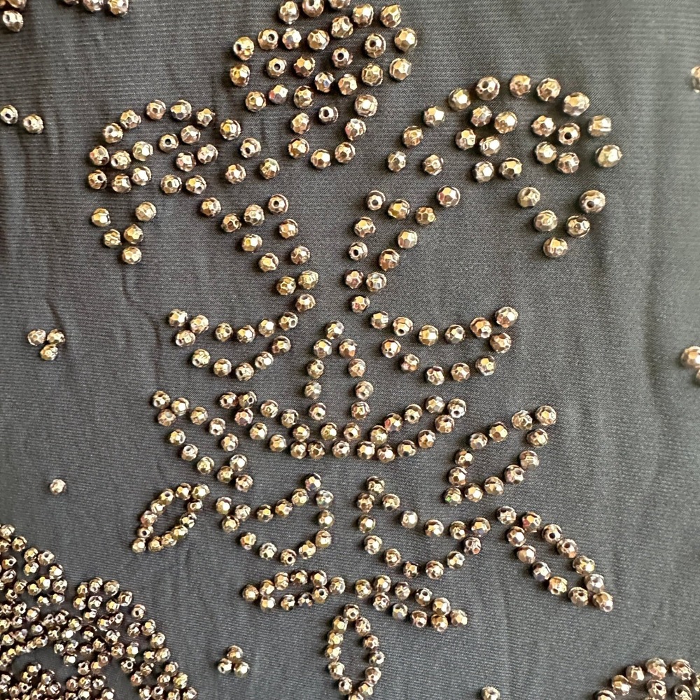 Betsy & Adam Beaded Gown Cognac Black Tie Formal MOTB Gala Old Money Elegant 14W - Picture 7 of 14